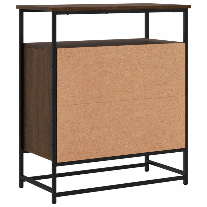 vidaXL Komoda hnedý dub 69x35x80 cm kompozitné drevo