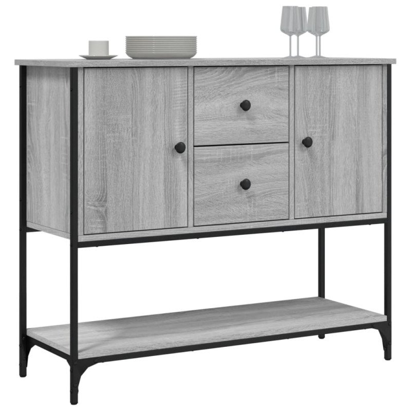 vidaXL Komoda sivá sonoma 100x36x85 cm kompozitné drevo
