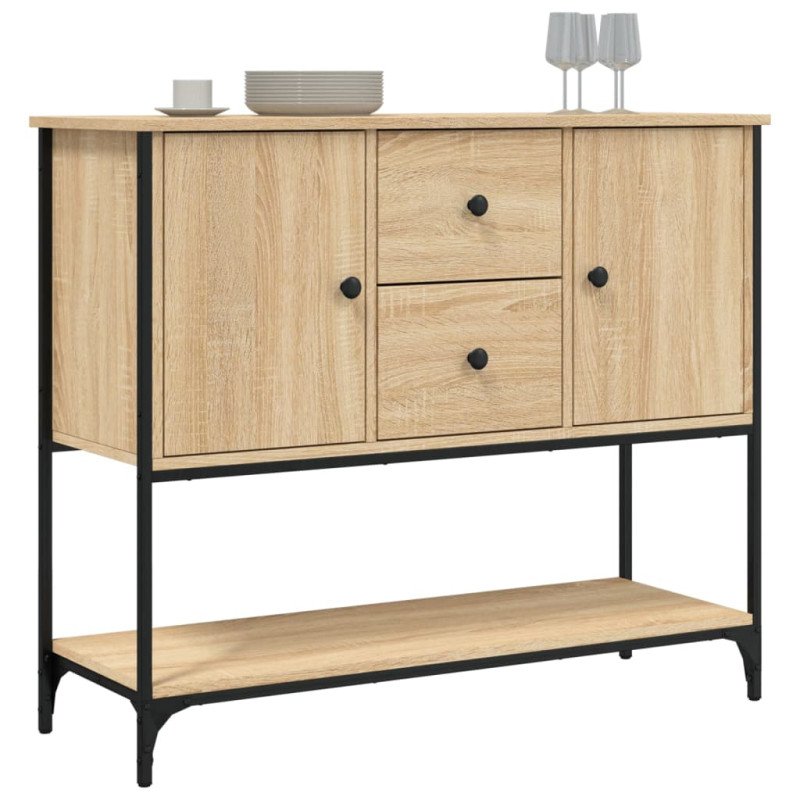 vidaXL Komoda dub sonoma 100x33x75 cm kompozitné drevo
