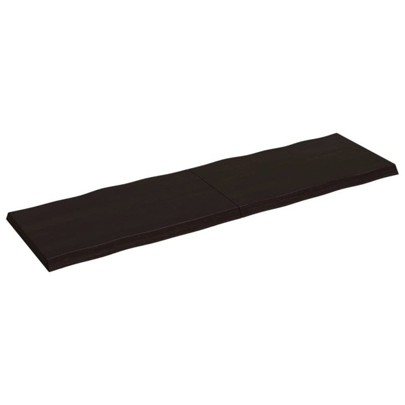 vidaXL Stolová doska tmavohnedá 200x60x(2-6)cm ošetrený masív hrany