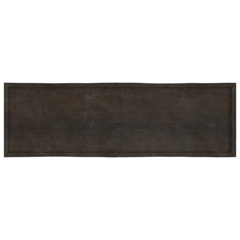 vidaXL Stolová doska tmavohnedá 200x60x(2-6)cm ošetrený masív hrany