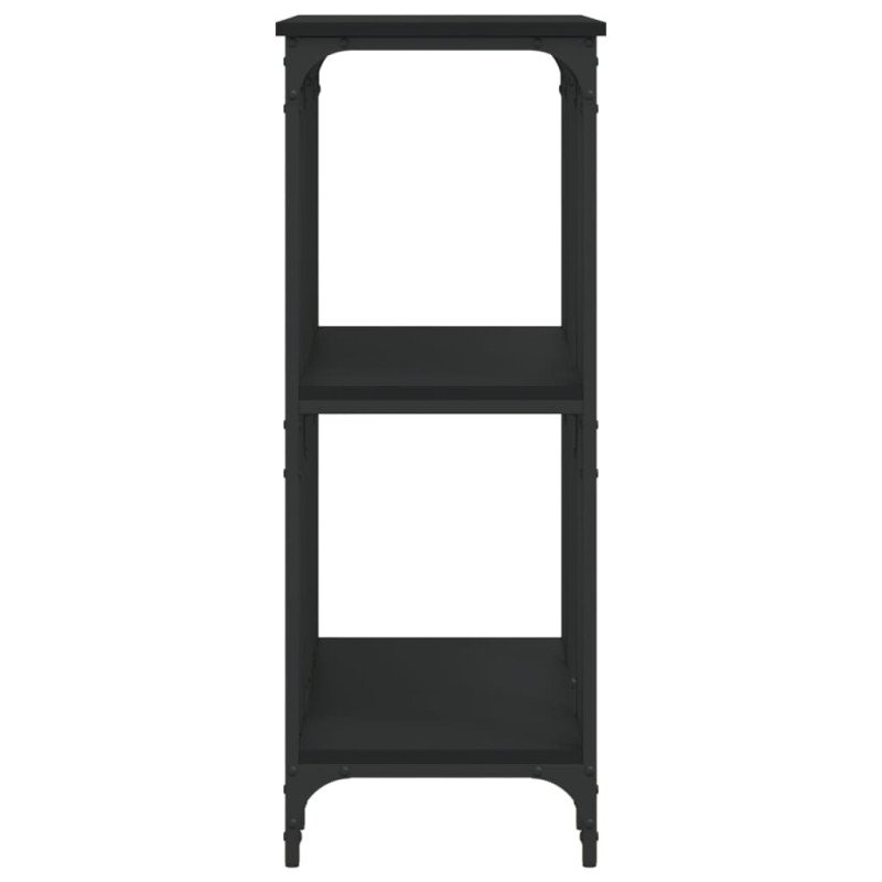 vidaXL Konzolový stolík čierny 102x35x90 cm kompozitné drevo