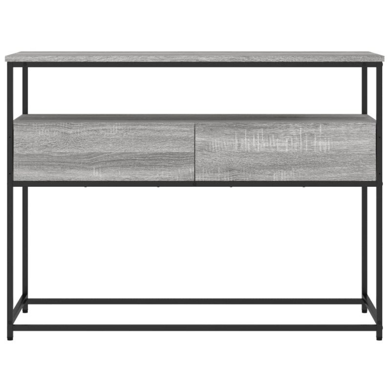 vidaXL Konzolový stolík sivý sonoma 100x40x75 cm kompozitné drevo