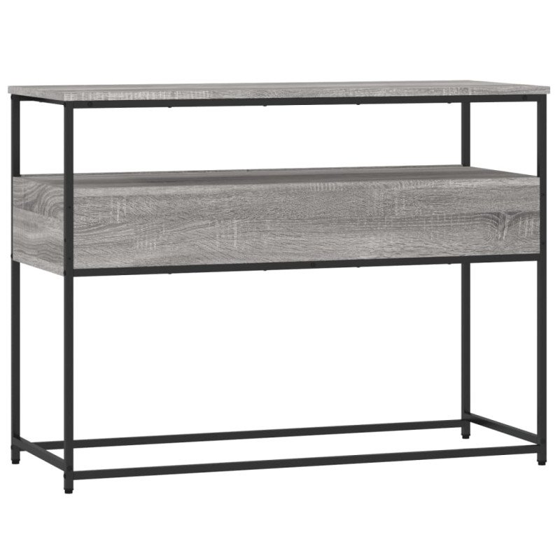 vidaXL Konzolový stolík sivý sonoma 100x40x75 cm kompozitné drevo