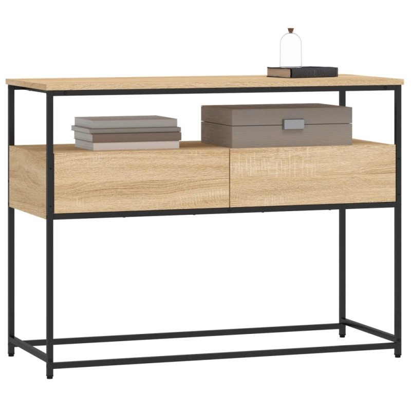 vidaXL Konzolový stolík dub sonoma 100x40x75 cm kompozitné drevo