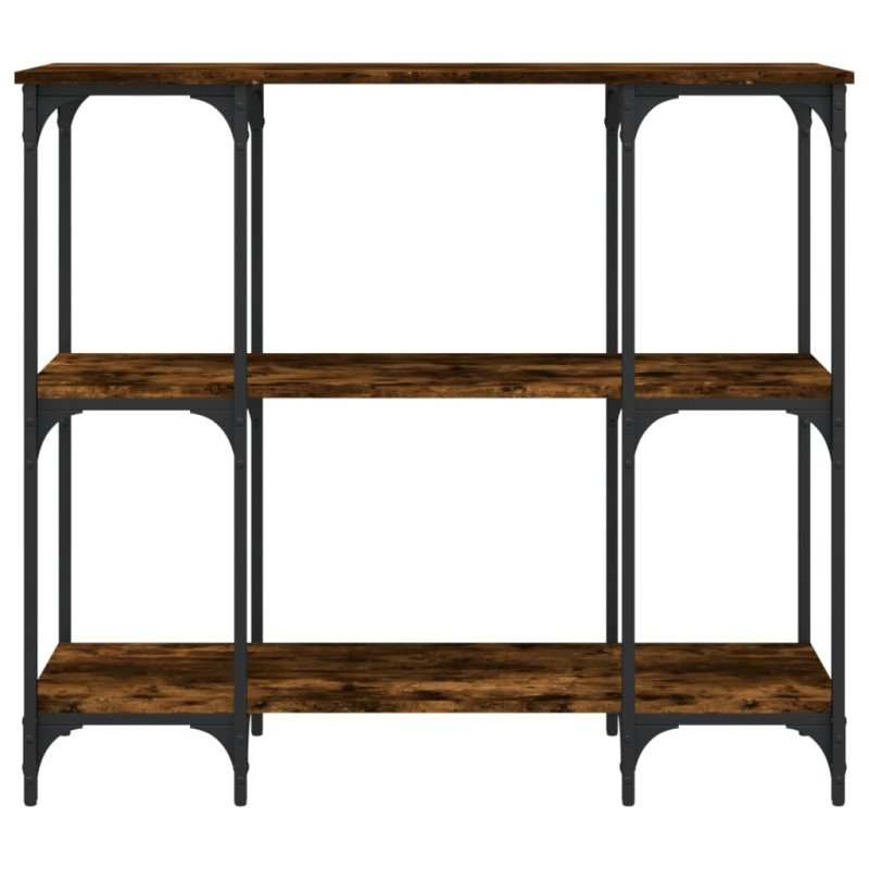 vidaXL Konzolový stolík dymový dub 102x35x90 cm kompozitné drevo