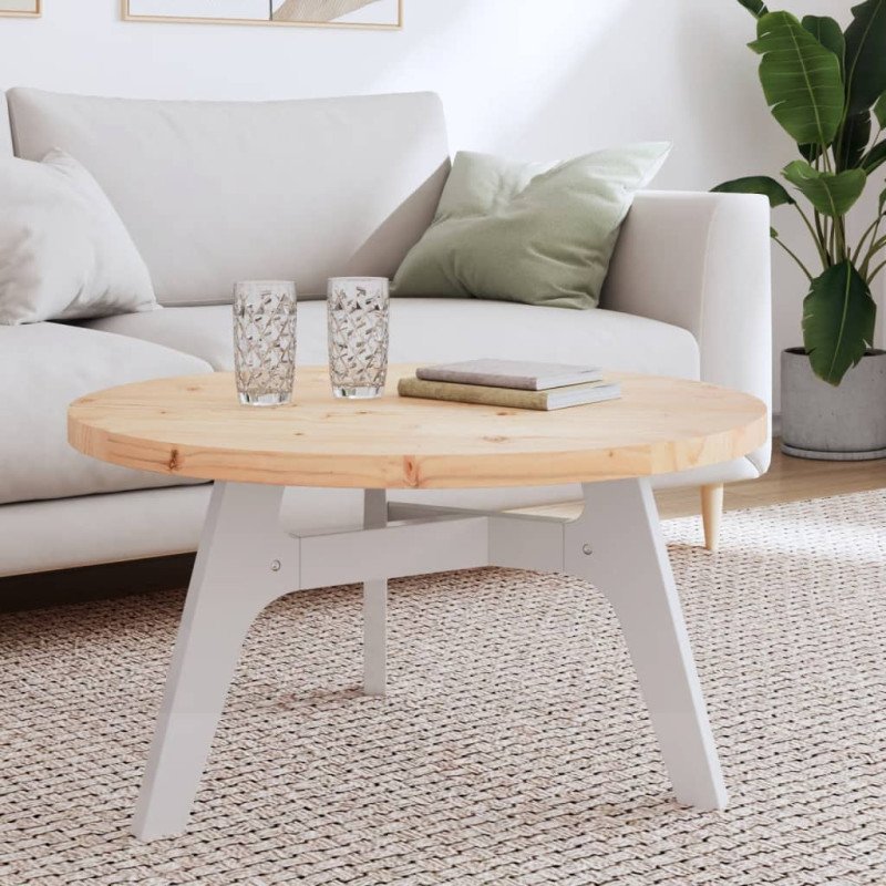 vidaXL Stolová doska okrúhla Ø80x3 cm masívna borovica