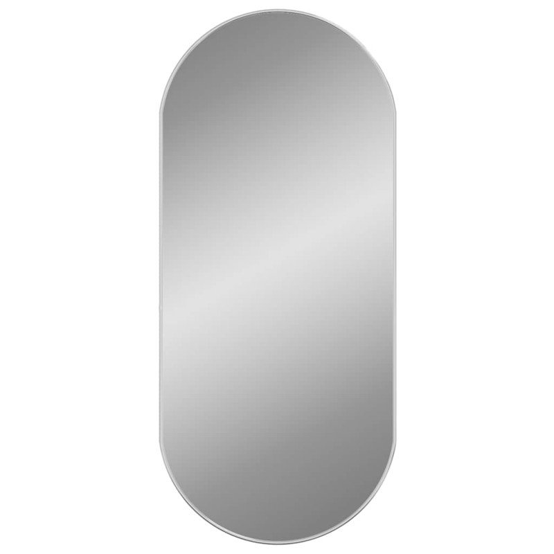 vidaXL Nástenné zrkadlo strieborné 100x45 cm oválne