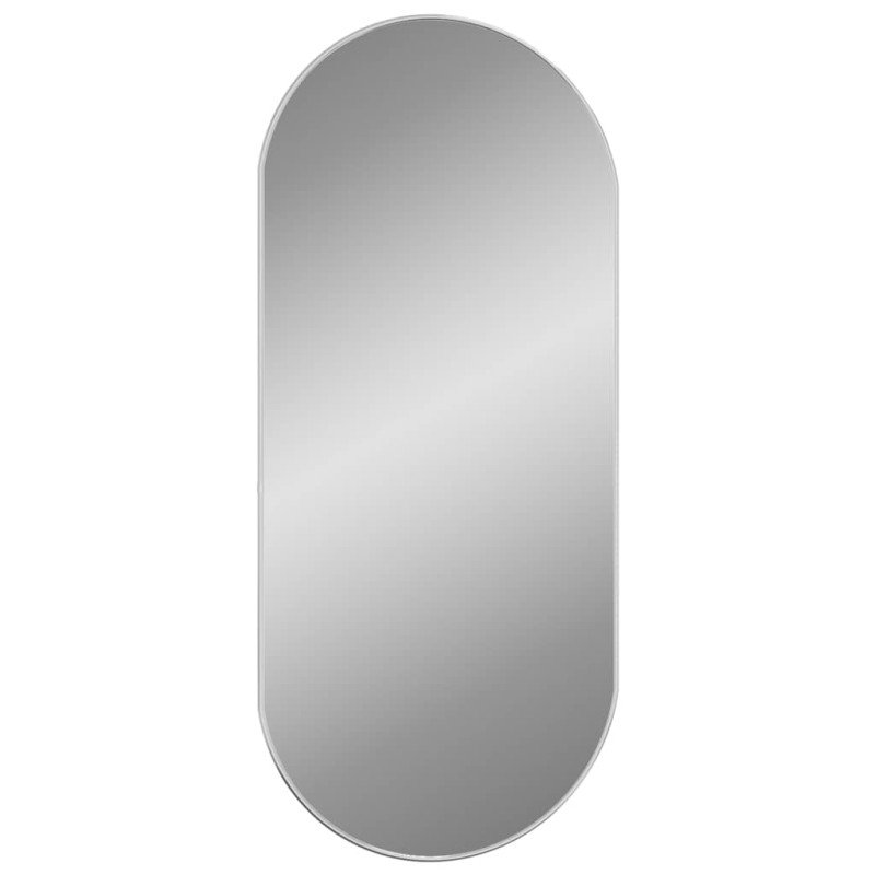 vidaXL Nástenné zrkadlo strieborné 100x45 cm oválne