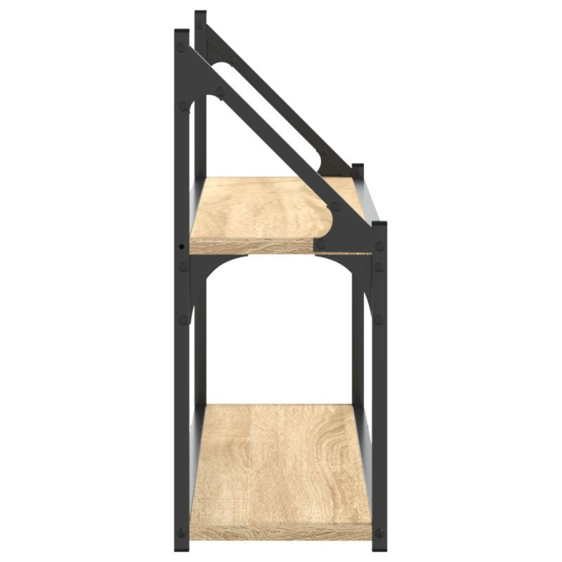 vidaXL 2-posch. nástenná polica dub sonoma 80x21x51 cm kompozit. drevo