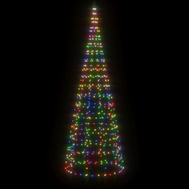 vidaXL Svetlo na vianočný stromček na stožiar 550 LED farebné 180 cm
