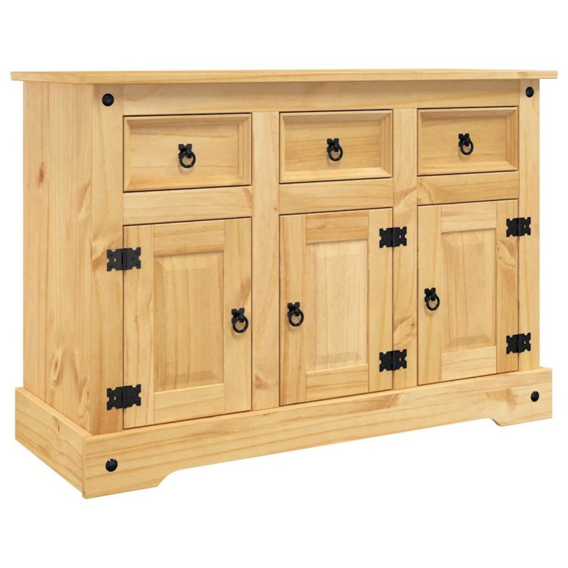 vidaXL Komoda Corona, hnedá 112x43x78 cm, masívna mexická borovica