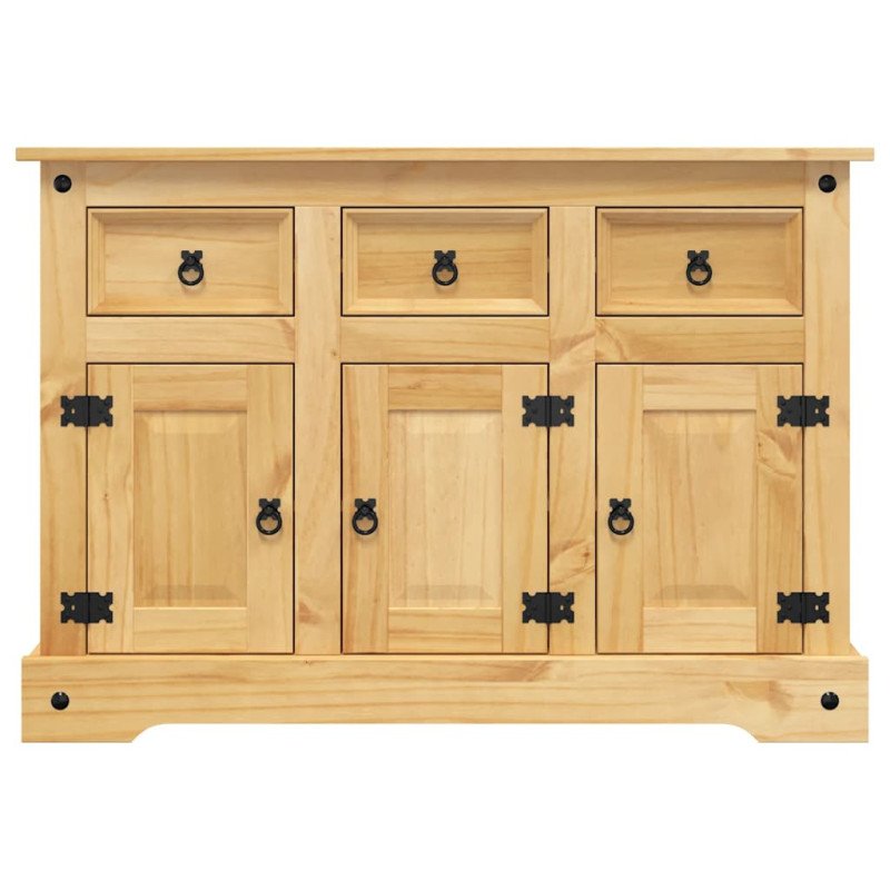 vidaXL Komoda Corona, hnedá 112x43x78 cm, masívna mexická borovica