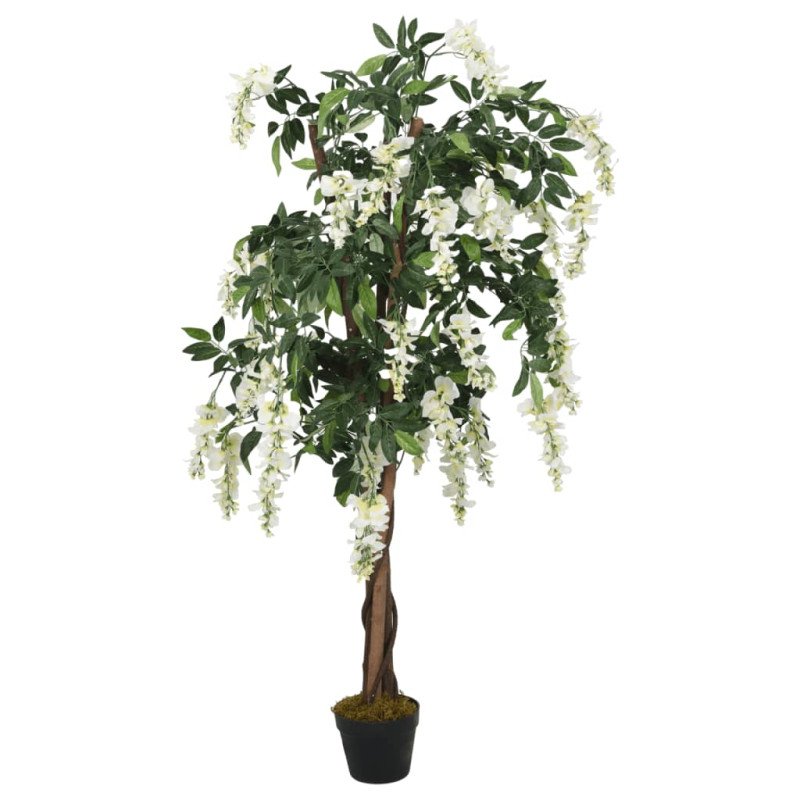 vidaXL Umelý strom vistéria 840 listov 150 cm zeleno-biela