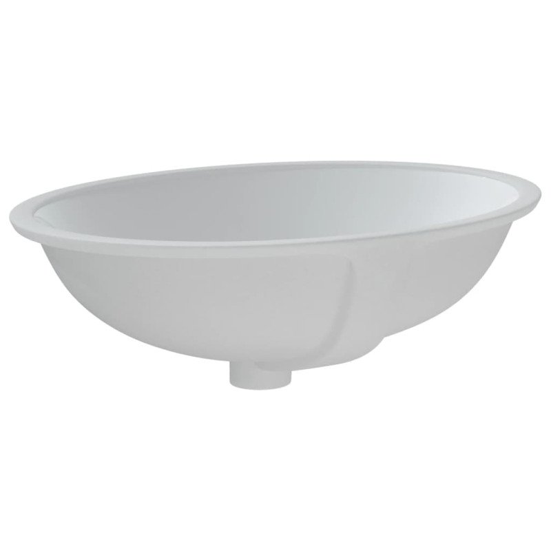 vidaXL Kúpeľňové umývadlo biele 56x41x20 cm oválne keramické