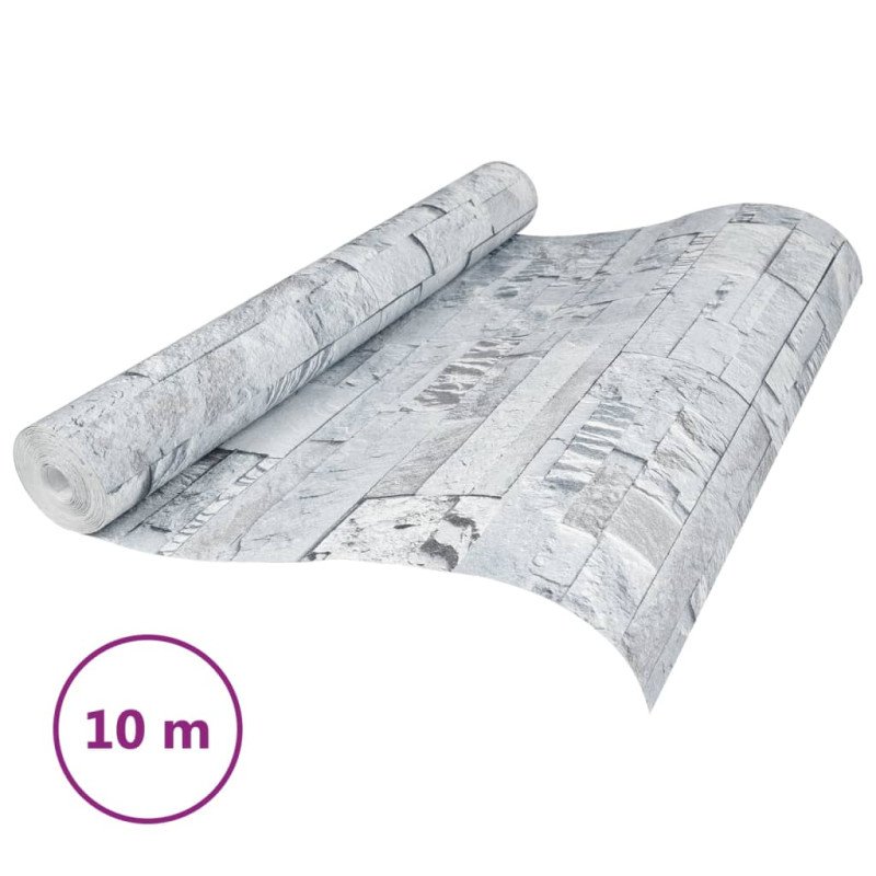 vidaXL Tapeta 3D vzhľad kameňa svetlosivá