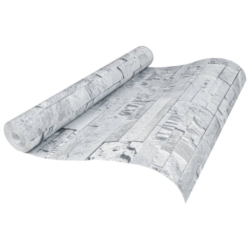 vidaXL Tapeta 3D vzhľad kameňa svetlosivá