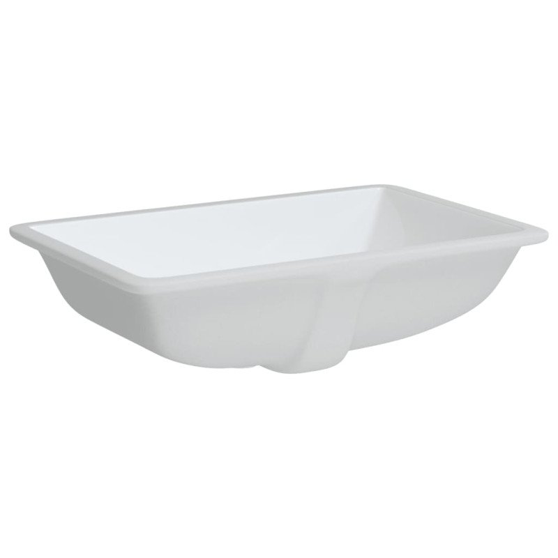 vidaXL Kúpeľňové umývadlo biele 60x40x21 cm obdĺžnikové keramické