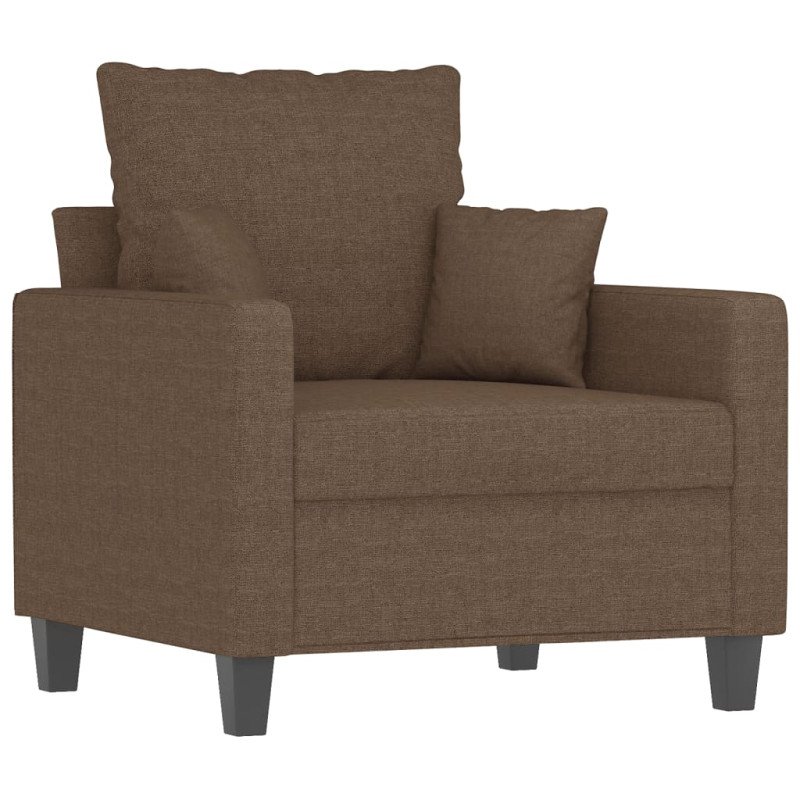 vidaXL Jednomiestna pohovka, hnedá 60 cm, látka
