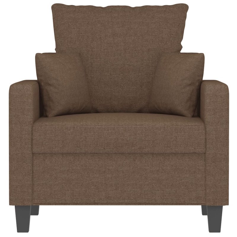 vidaXL Jednomiestna pohovka, hnedá 60 cm, látka