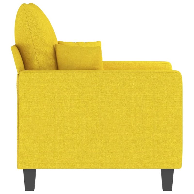 vidaXL Jednomiestna pohovka, svetložltá 60 cm, látka