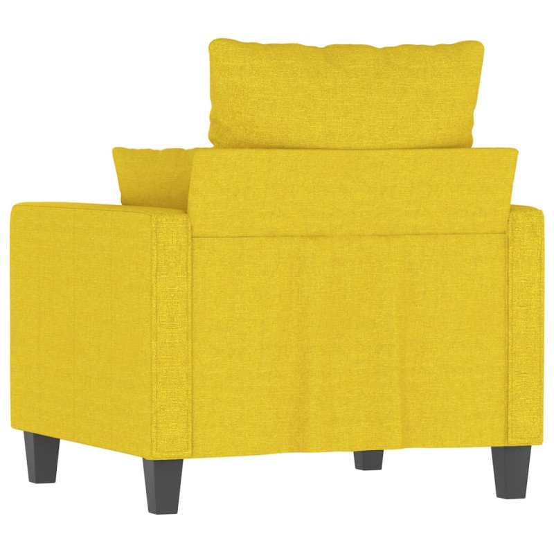 vidaXL Jednomiestna pohovka, svetložltá 60 cm, látka