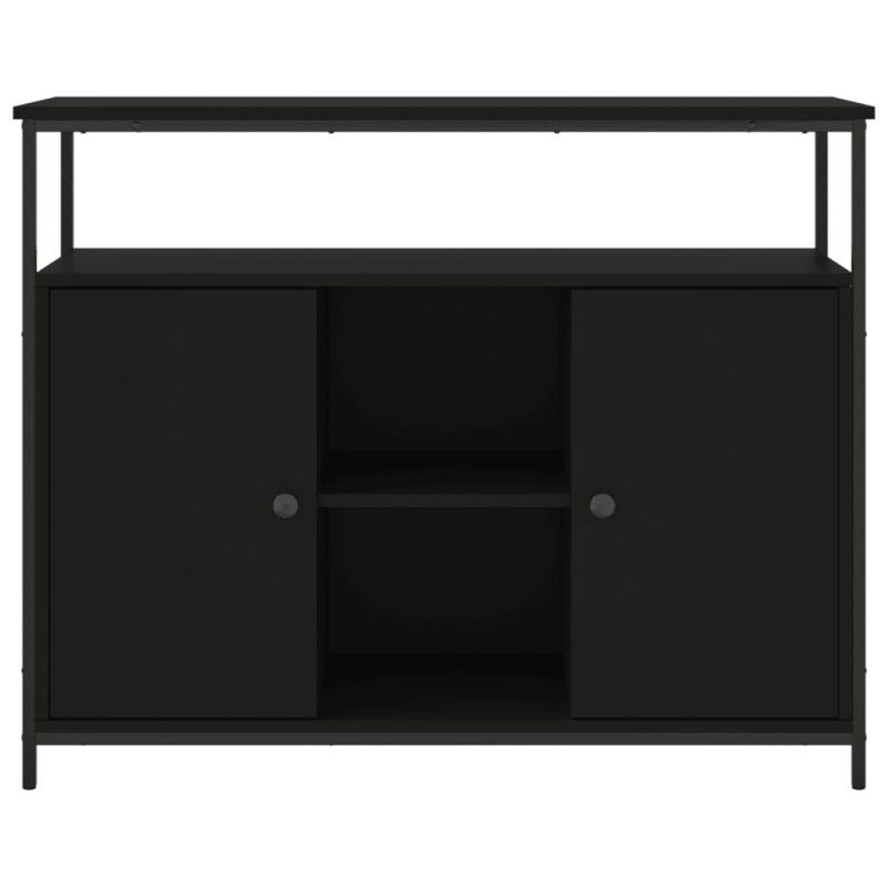 vidaXL Komoda čierna 100x35x80 cm kompozitné drevo