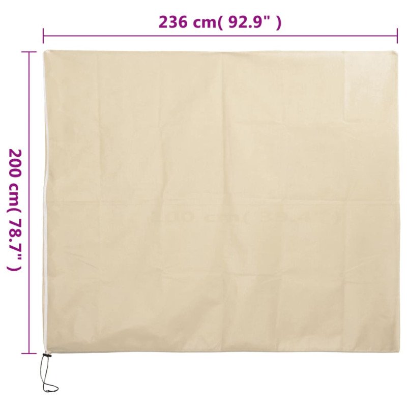 vidaXL Ochranný flísový kryt so zipsom 70 g/m² 2,36x2m