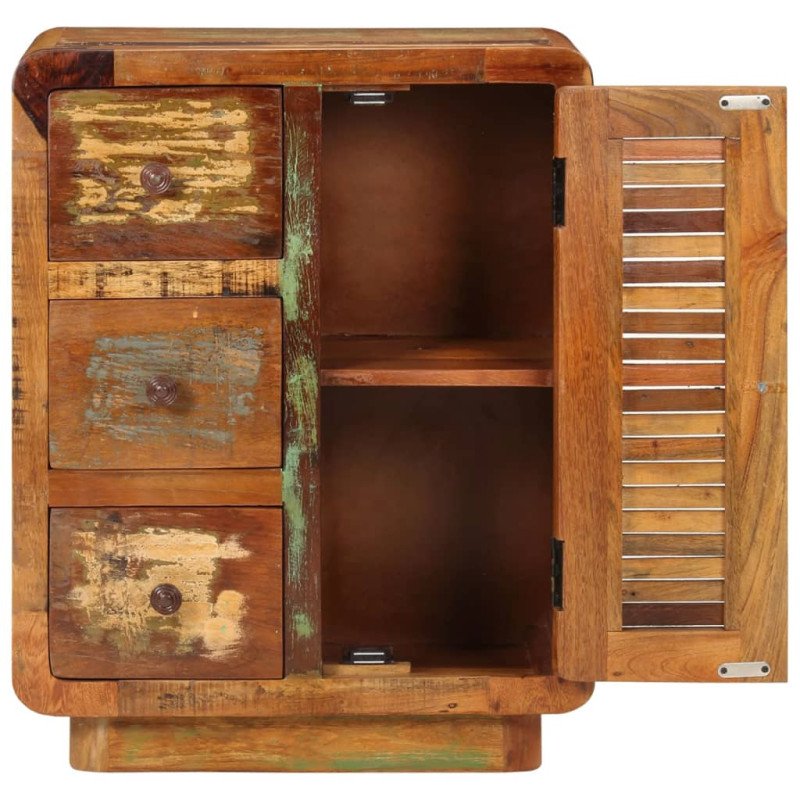 vidaXL Komoda s 3 dvierkami 55x30x70 cm, recyklovaný masív