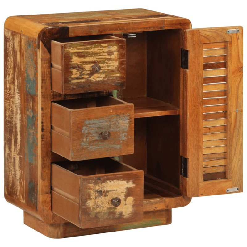 vidaXL Komoda s 3 dvierkami 55x30x70 cm, recyklovaný masív