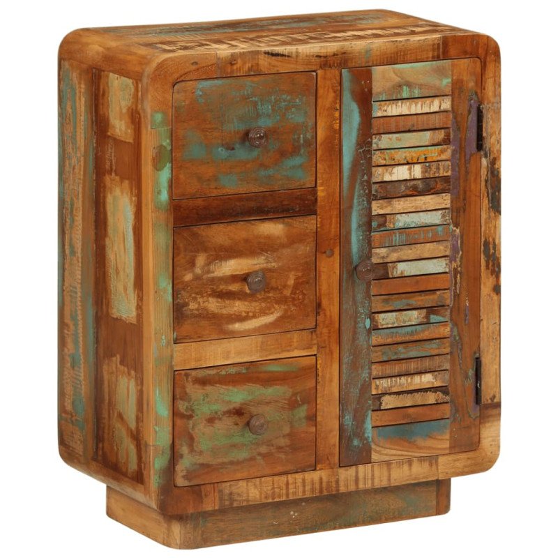 vidaXL Komoda s 3 dvierkami 55x30x70 cm, recyklovaný masív