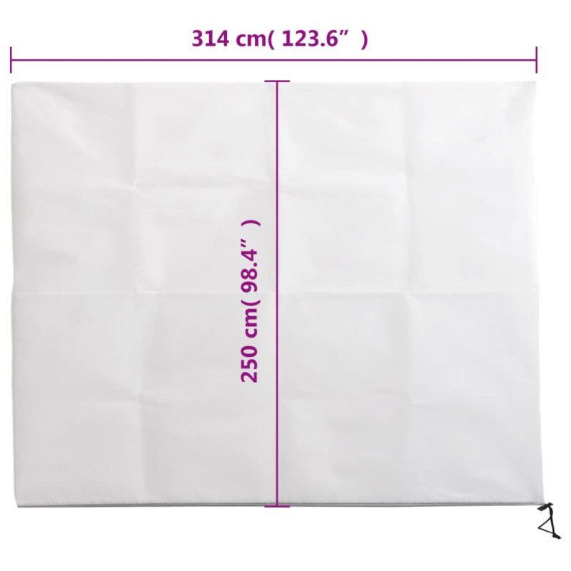 vidaXL Flísový kryt na rastliny so zipsom 2 ks 70 g/m² 3,14x2,5 m