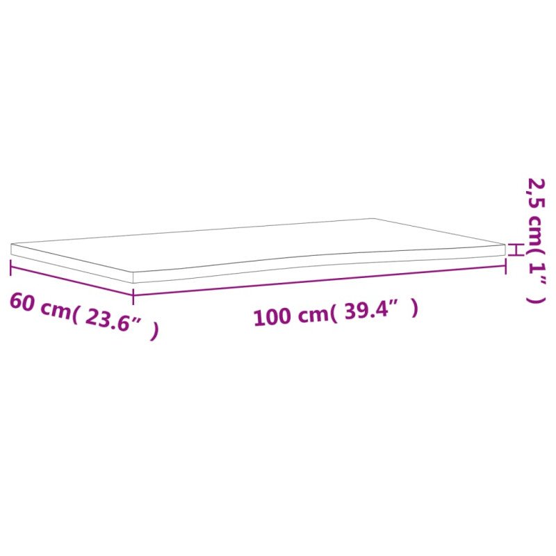vidaXL Stolová doska 100x(55-60)x2,5 cm masívny buk