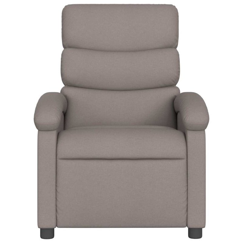 vidaXL Elektrické sklápacie masážne kreslo sivohnedé látka