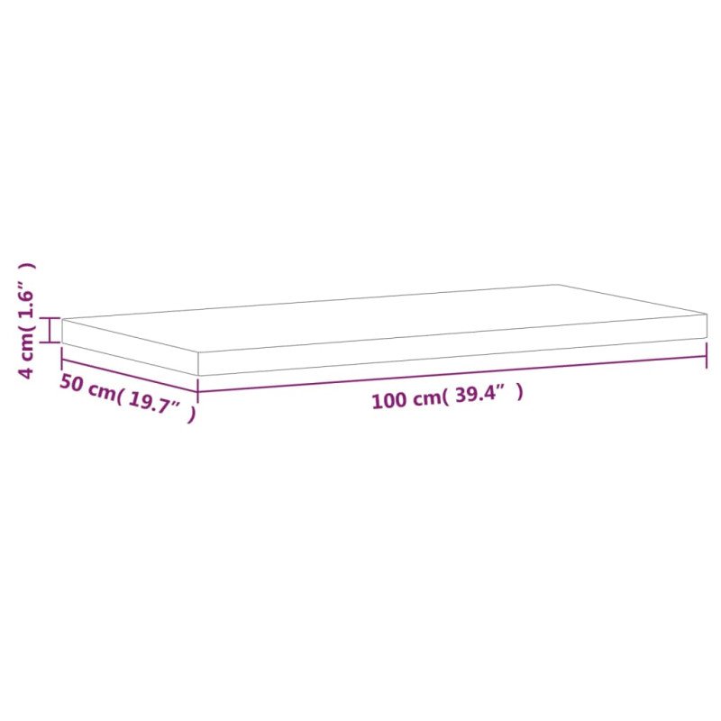 vidaXL Stolová doska 100x50x4 cm obdĺžniková masívny buk