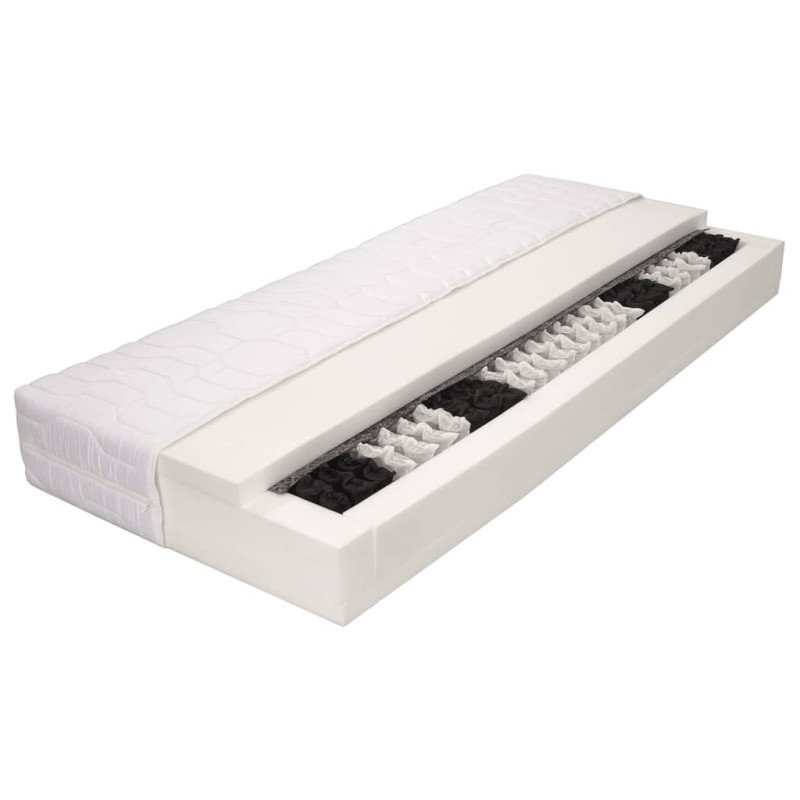 vidaXL Matrac 90x200 cm, 7-zónový, taštičkové pružiny 20 cm, H2 