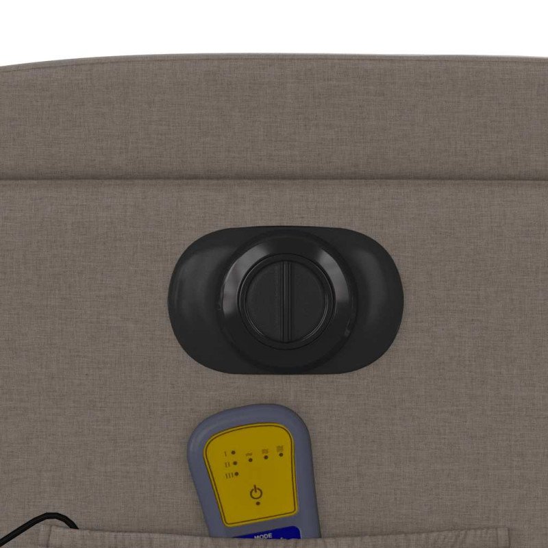 vidaXL Zdvíhacie a sklápacie elektrické masážne kreslo sivohnedé látka
