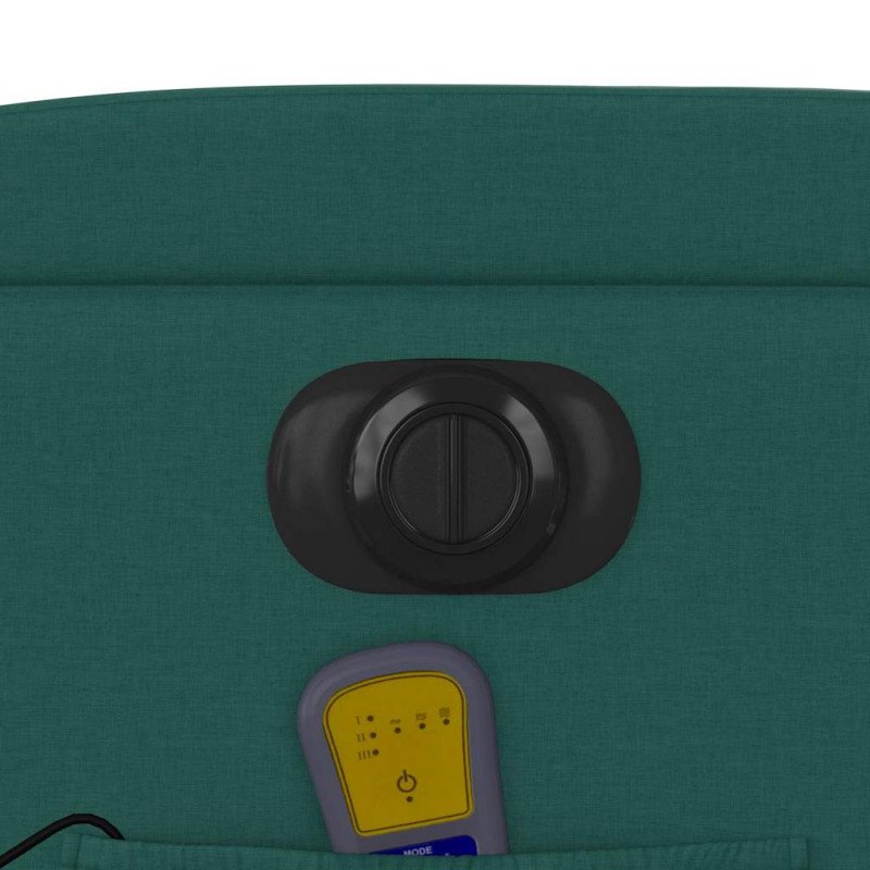 vidaXL Zdvíhacie sklápacie elektrické masážne kreslo tmavozelené látka