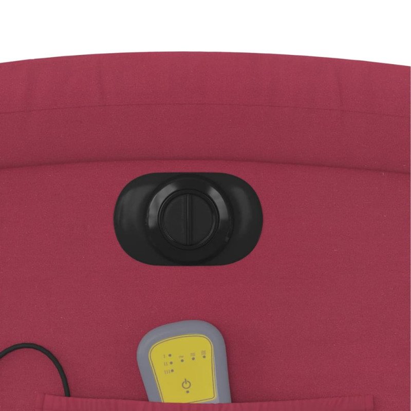 vidaXL Elektrické zdvíhacie masážne sklápacie kreslo vínové zamat