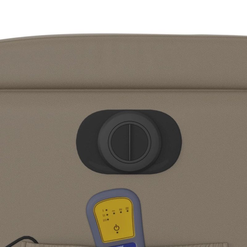 vidaXL Elektrické masážne sklápacie kreslo kapučínové umelá koža