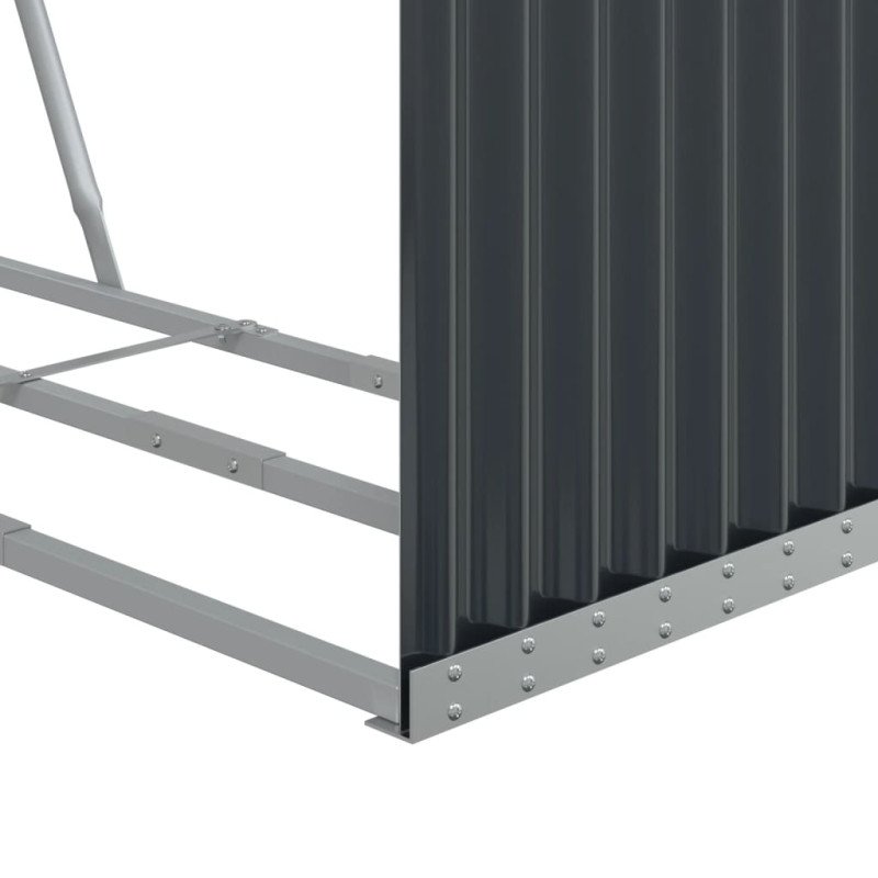 vidaXL Držiak na polená antracitový 120x45x140 cm pozinkovaná oceľ