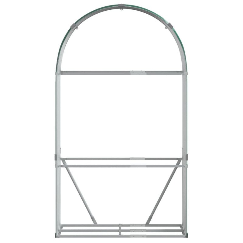 vidaXL Držiak na polená zelený 120x45x210 cm pozinkovaná oceľ