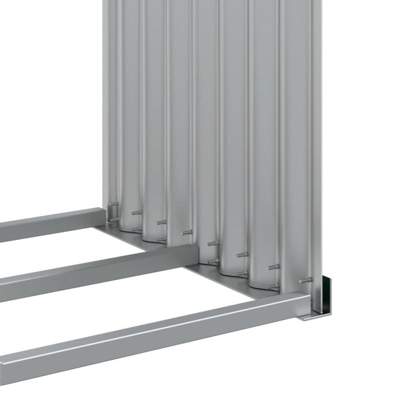 vidaXL Držiak na polená zelený 120x45x210 cm pozinkovaná oceľ