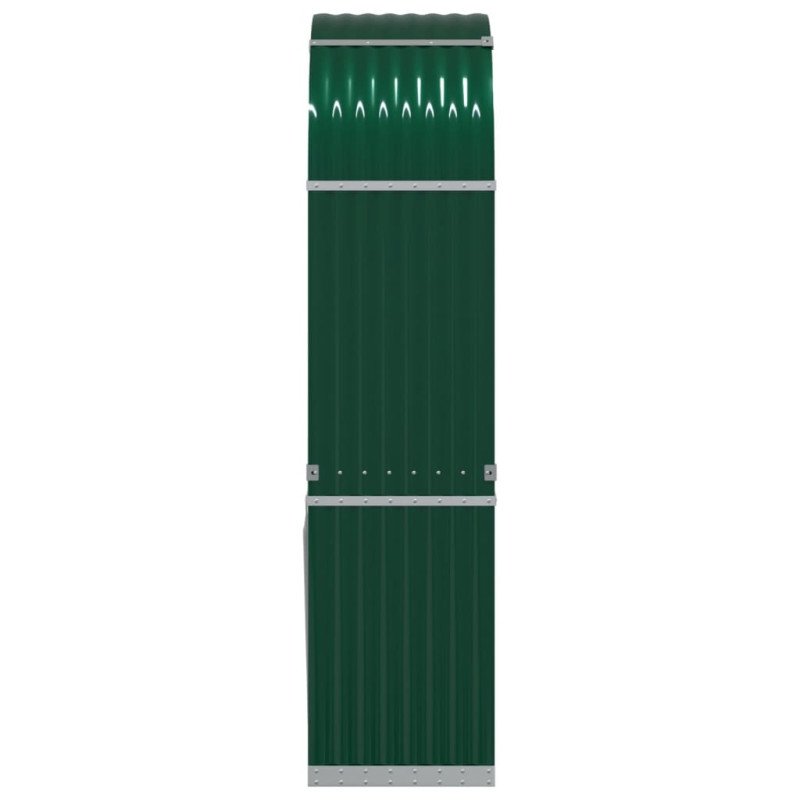 vidaXL Držiak na polená zelený 80x45x190 cm pozinkovaná oceľ