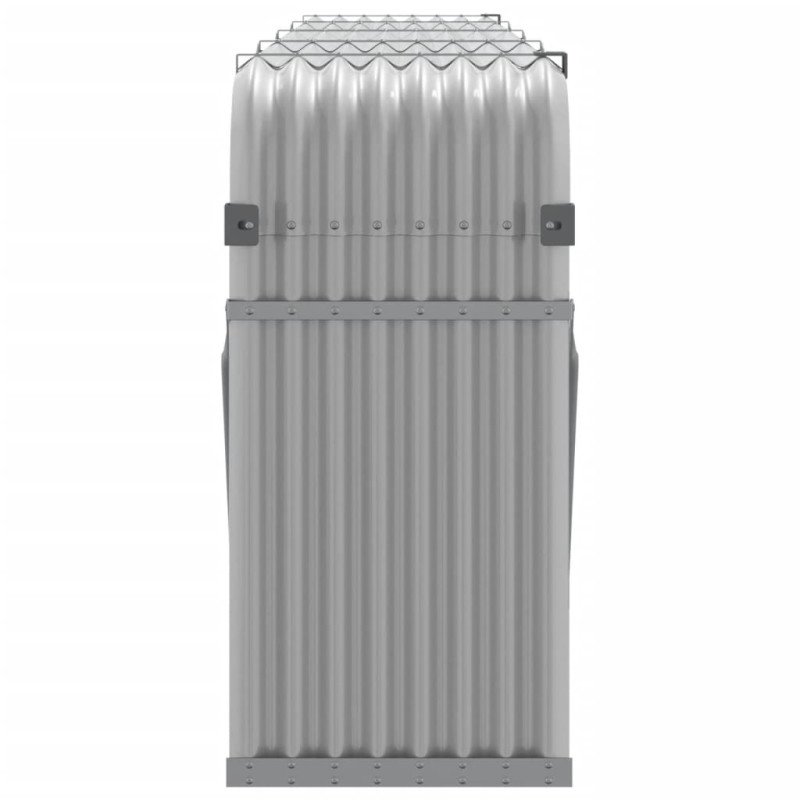 vidaXL Držiak na polená bledosivý 300x45x100 cm pozinkovaná oceľ