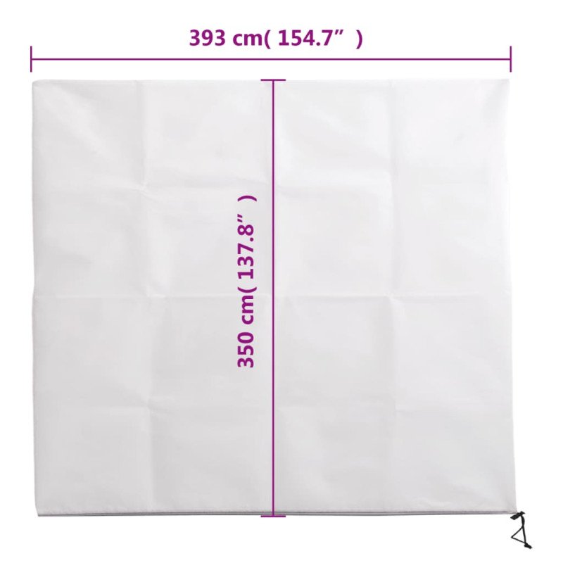 vidaXL Flísový kryt so zipsom 70 g/m² 3,93x3,5 m