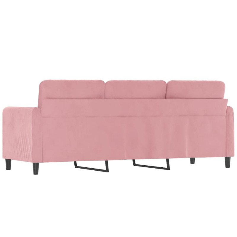 vidaXL 2-miestna pohovka ružová 140 cm zamat