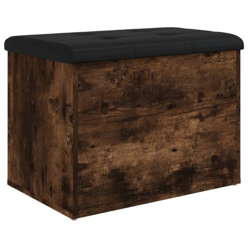 vidaXL Úložná lavička dymový dub 62x42x45 cm kompozitné drevo