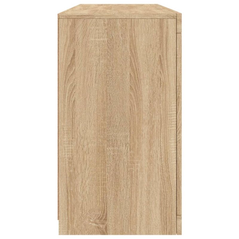 vidaXL Komoda s LED svetlami dub sonoma 142,5x37x67 cm