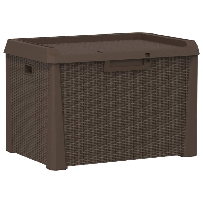 vidaXL Záhradný úložný box hnedý 125 l PP